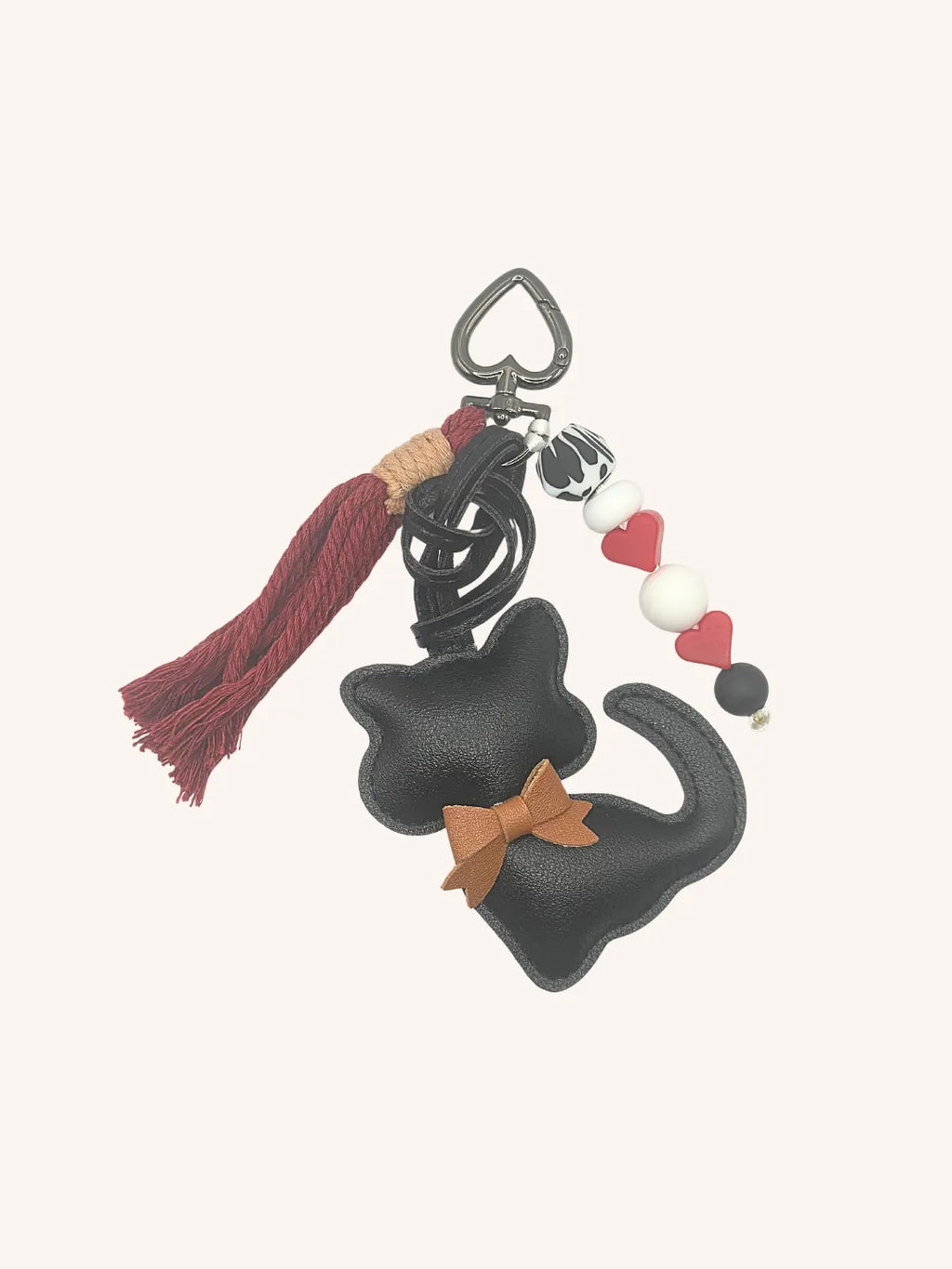 Bijou de Sac Chat Noir & Bordeaux