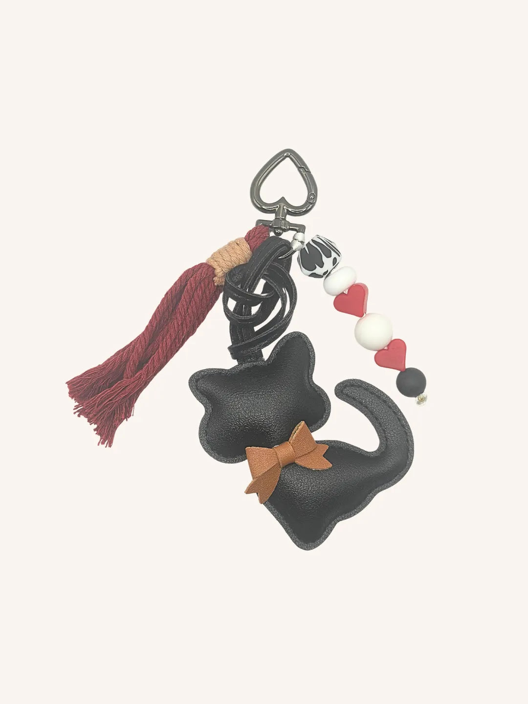 Bijou de Sac Chat Noir & Bordeaux