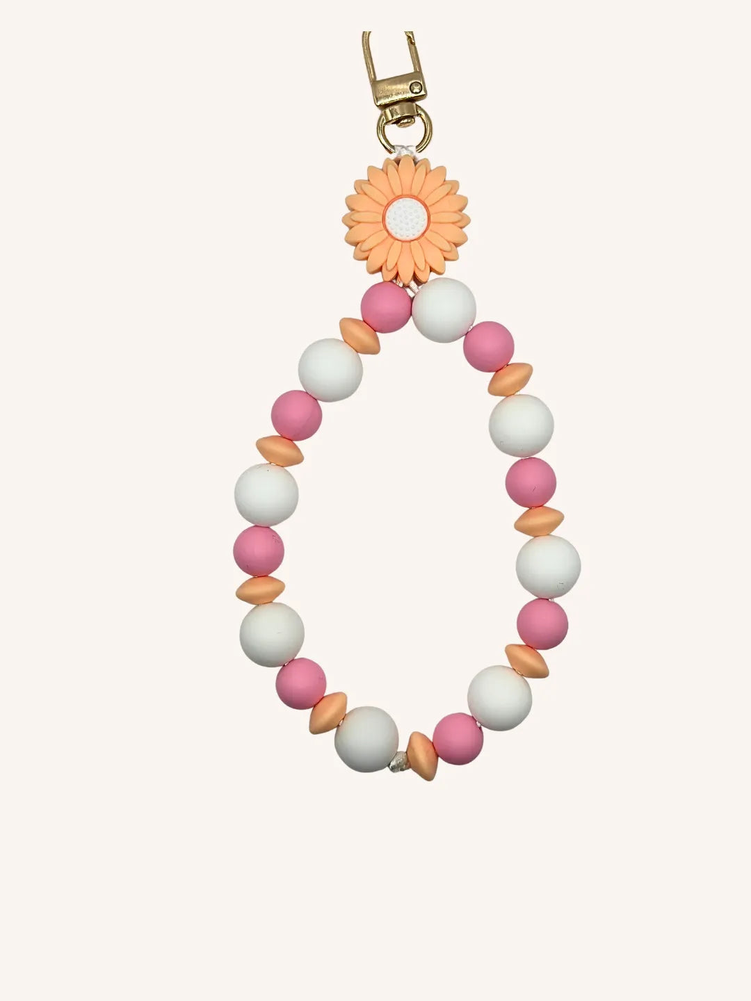 Chaine de téléphone Fleur pêche
