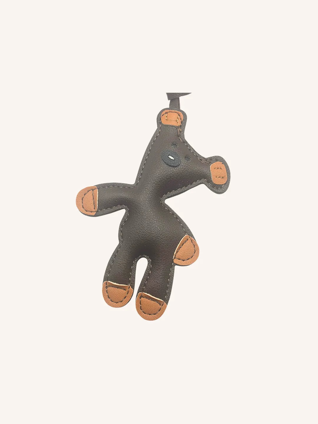 Bijou de sac nounours brun & coeur rouge
