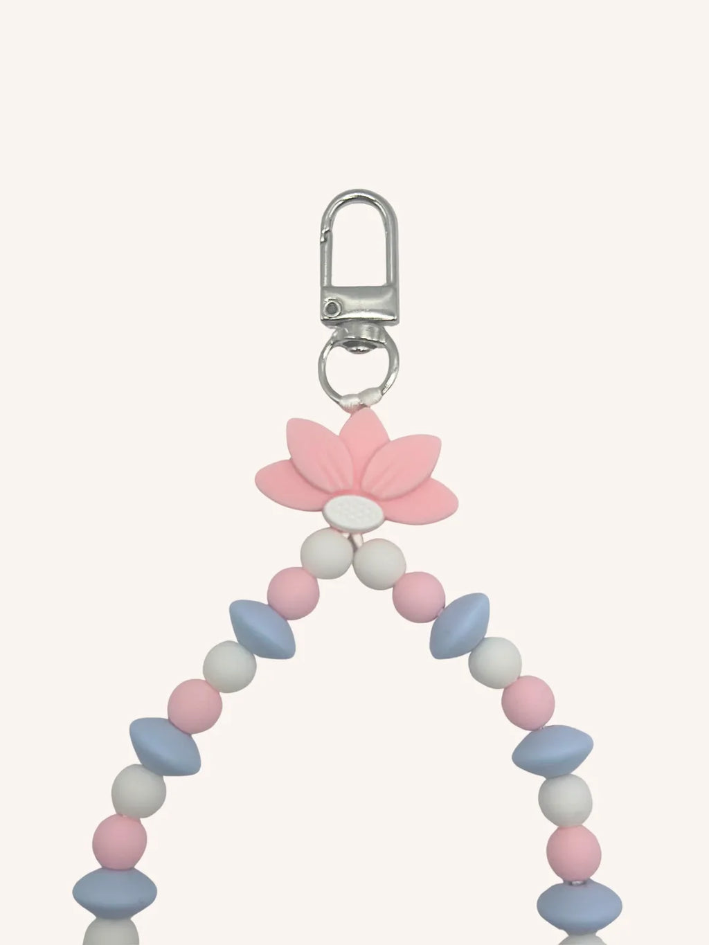 Chaine de téléphone fleur de lotus rose