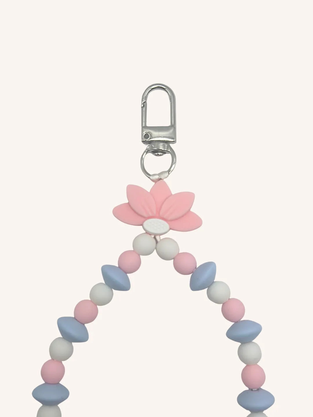 Chaine de téléphone fleur de lotus rose