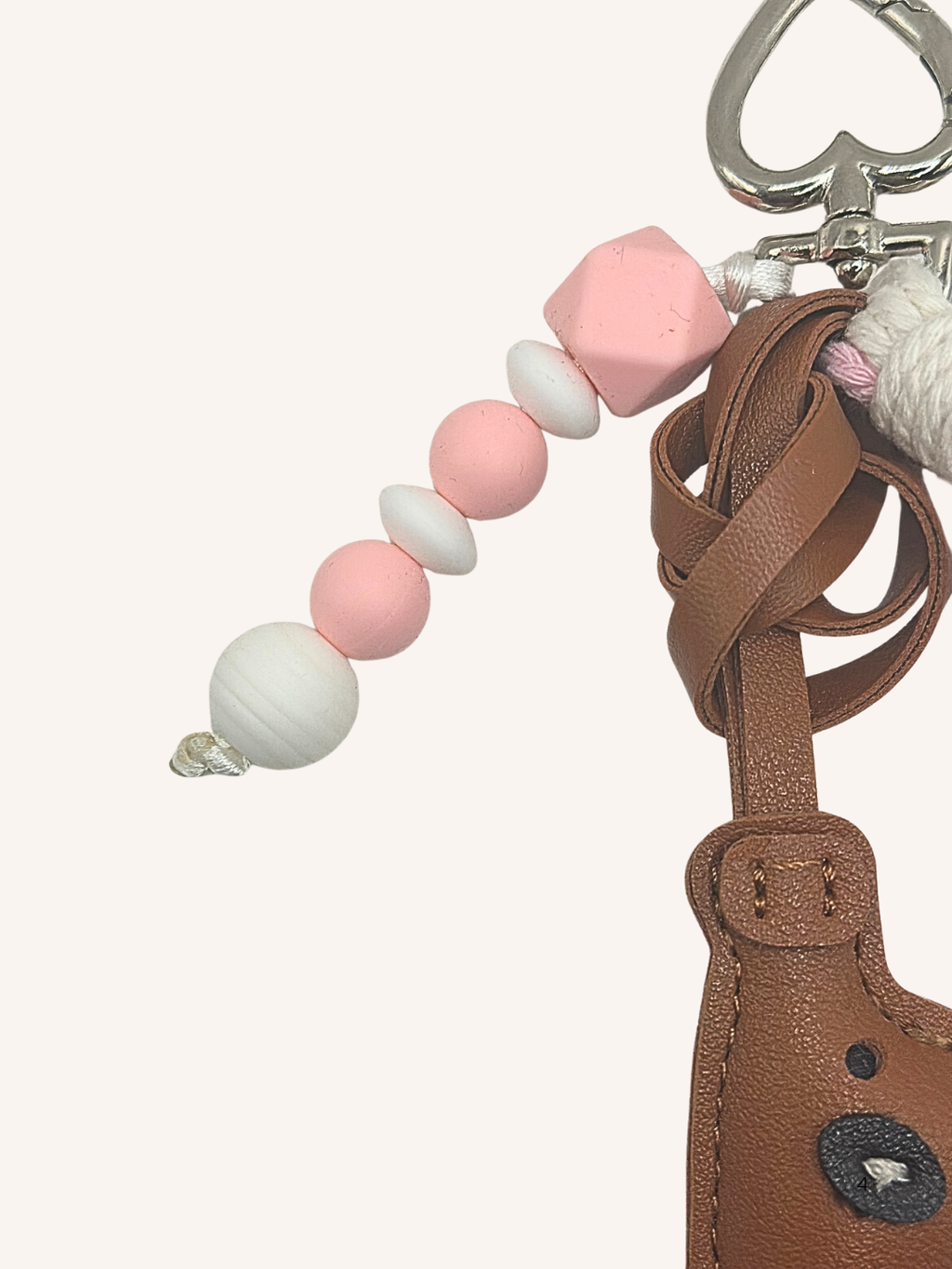 Bijou de sac Nounours brun et rose