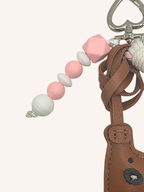 Bijou de sac Nounours brun et rose
