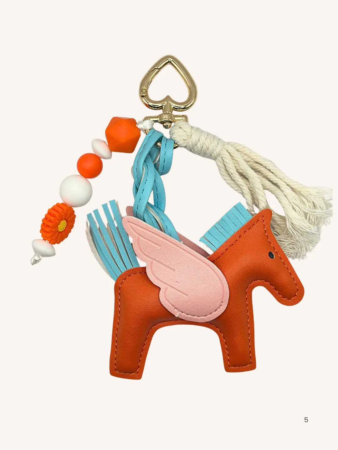 Bijou de sac cheval orange