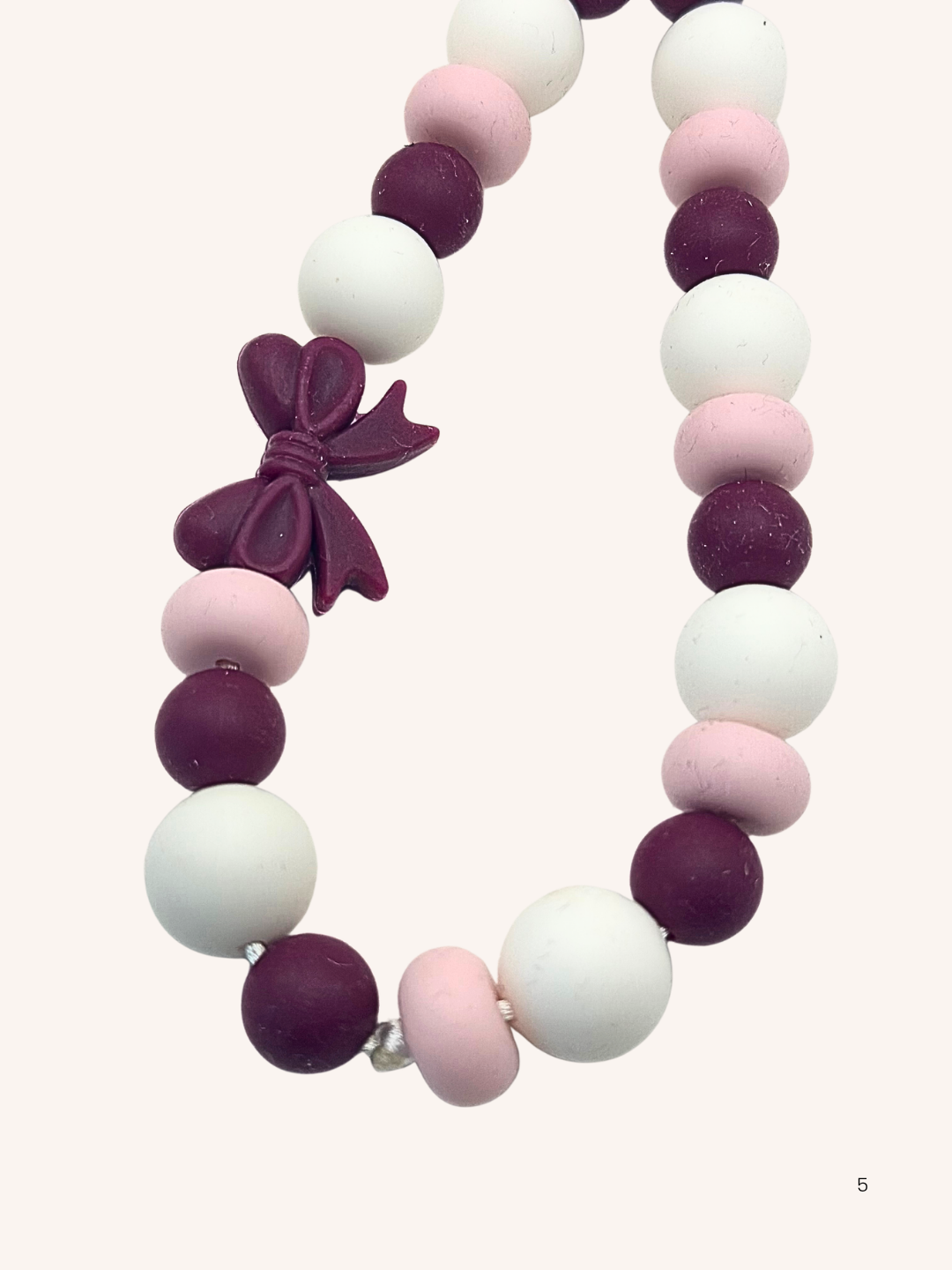 Chaine de téléphone rose & aubergine