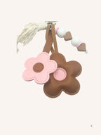 Bijou de Sac fleurs roses & brunes