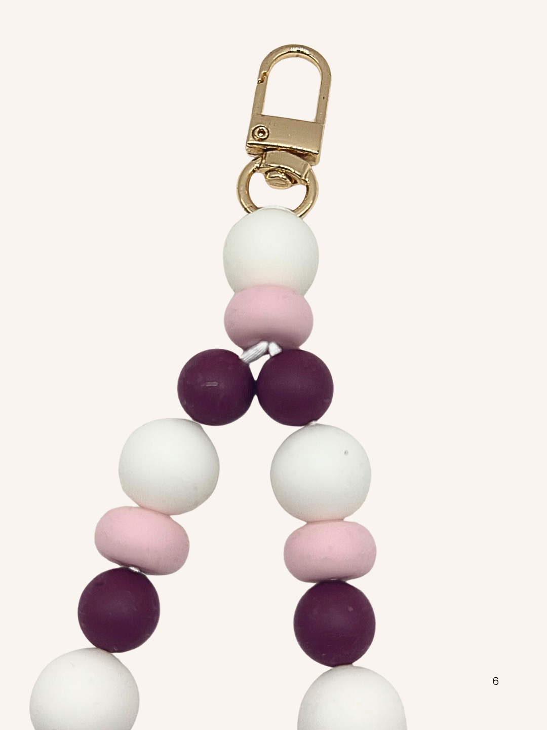 Chaine de téléphone rose & aubergine