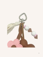 Bijou de Sac fleurs roses & brunes