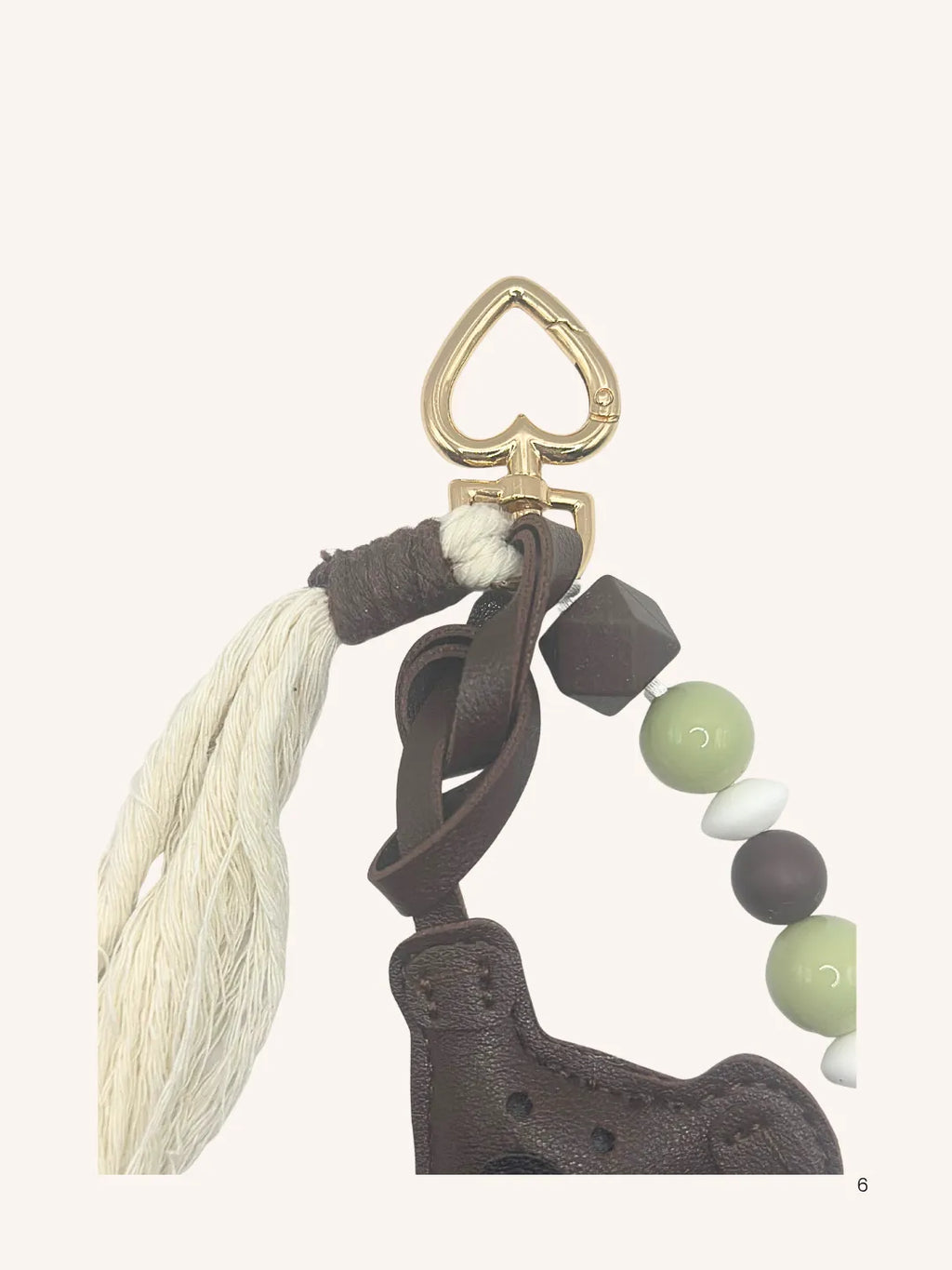 Bijou de Sac Nounours Chocolat et Vert Brillant
