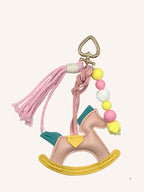Bijou de Sac Cheval Jaune & Rose