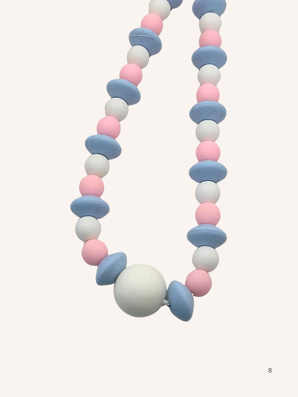 Chaine de téléphone rose & bleu