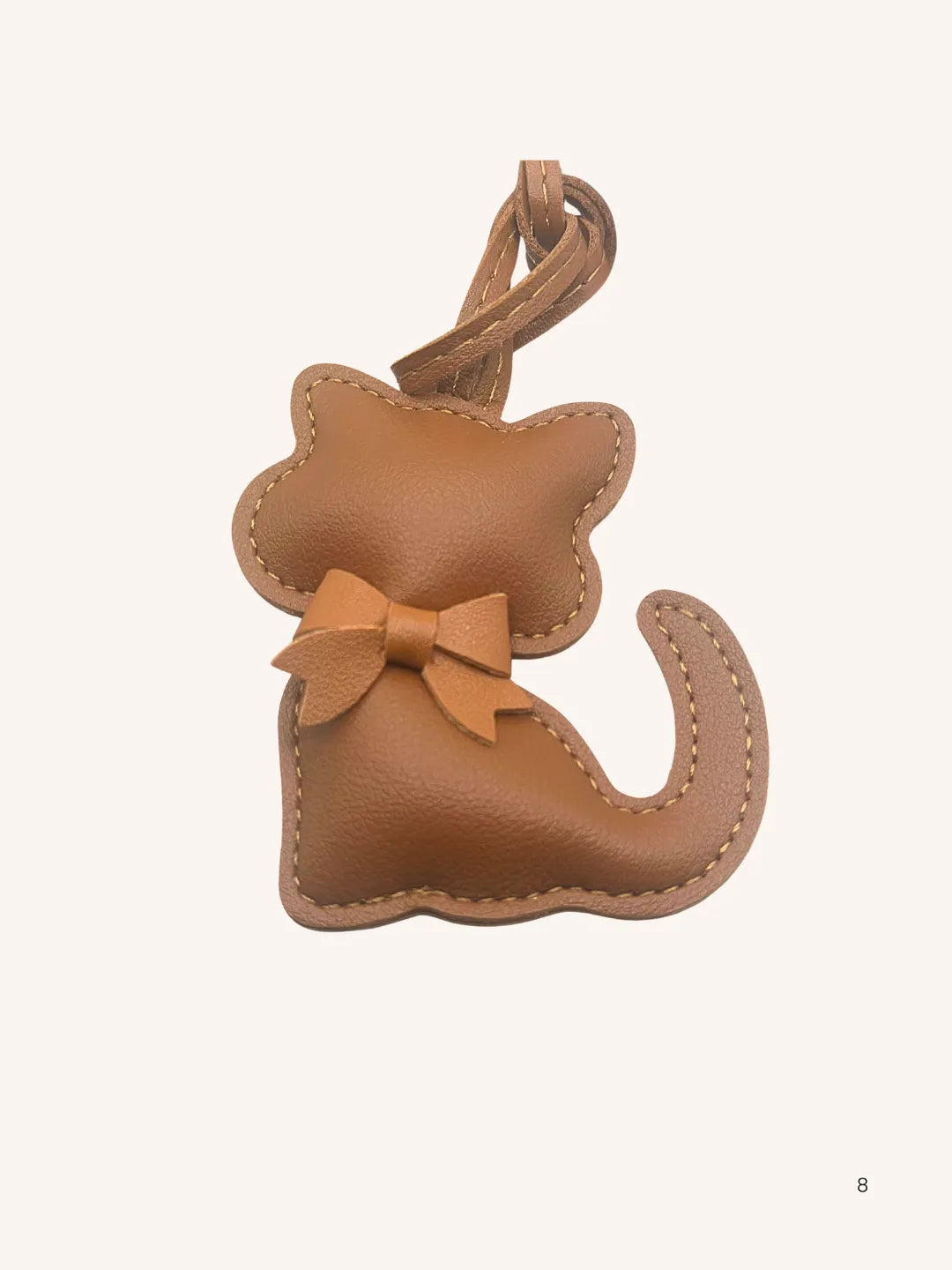 Bijou de sac chat marron
