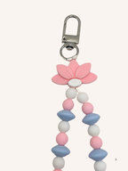 Chaine de téléphone rose & bleu