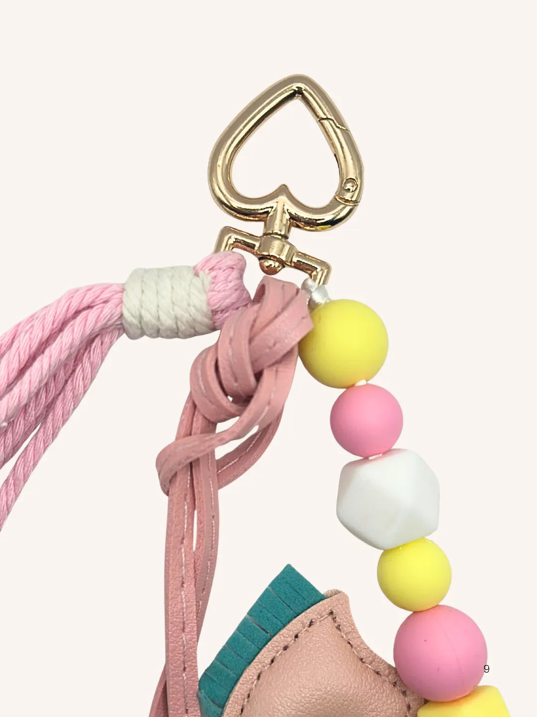 Bijou de Sac Cheval Jaune & Rose
