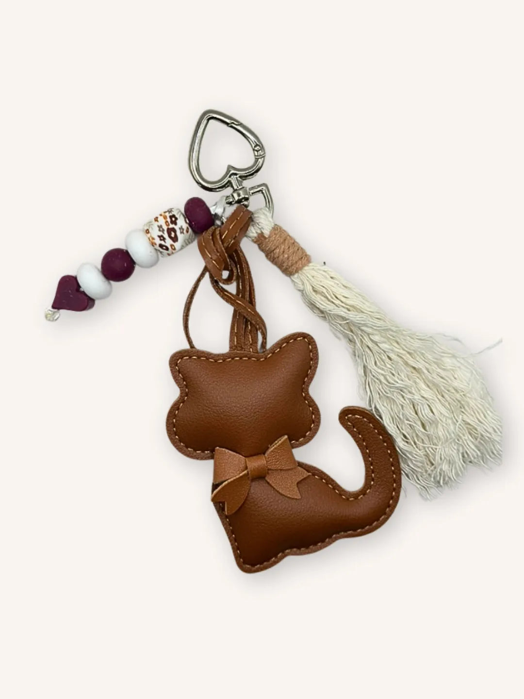 Bijou de sac chat marron